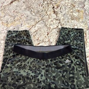 Adidas Green Camouflage Climalite Leggings